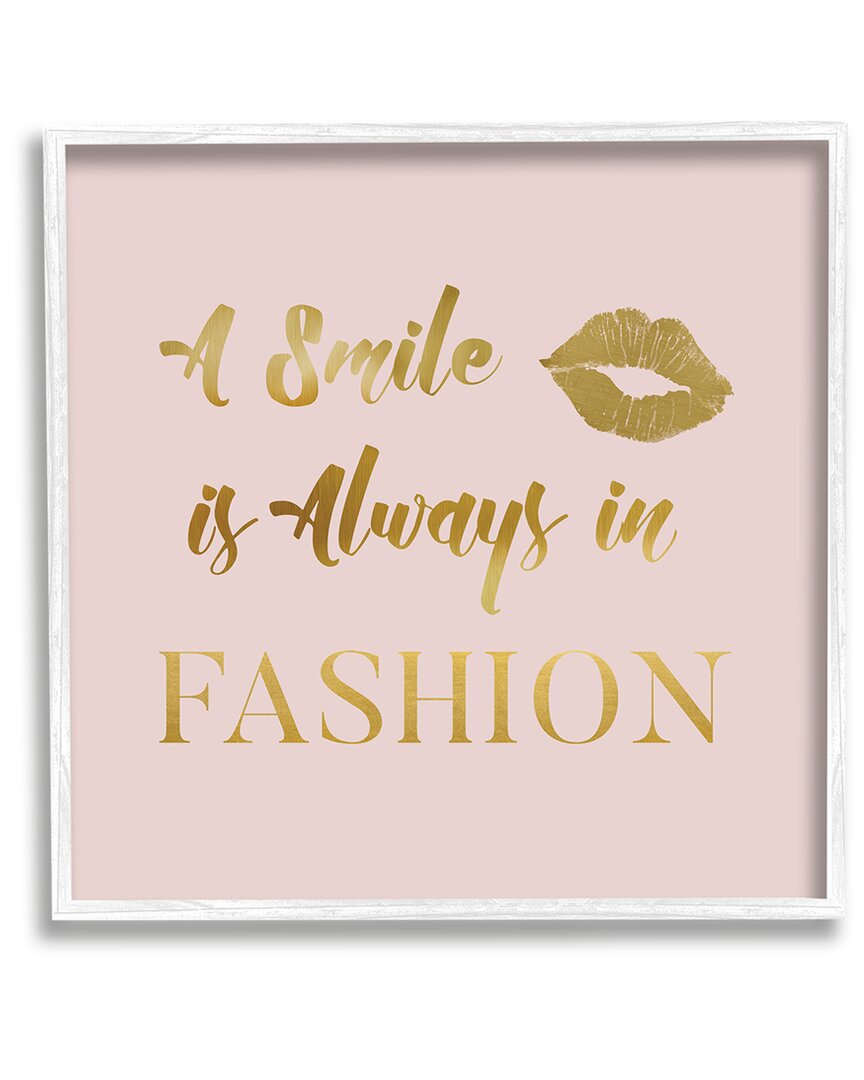 STUPELL SMILE ALWAYS IN FASHION GLAM FRAMED GICLEE WALL ART BY CAROL ROBINSON 