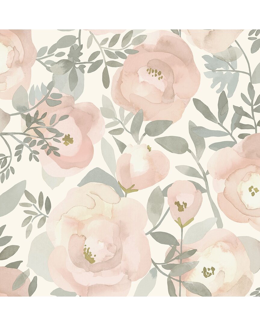 Nuwallpaper Rose Peachy Keen Peel & Stick Wallpaper