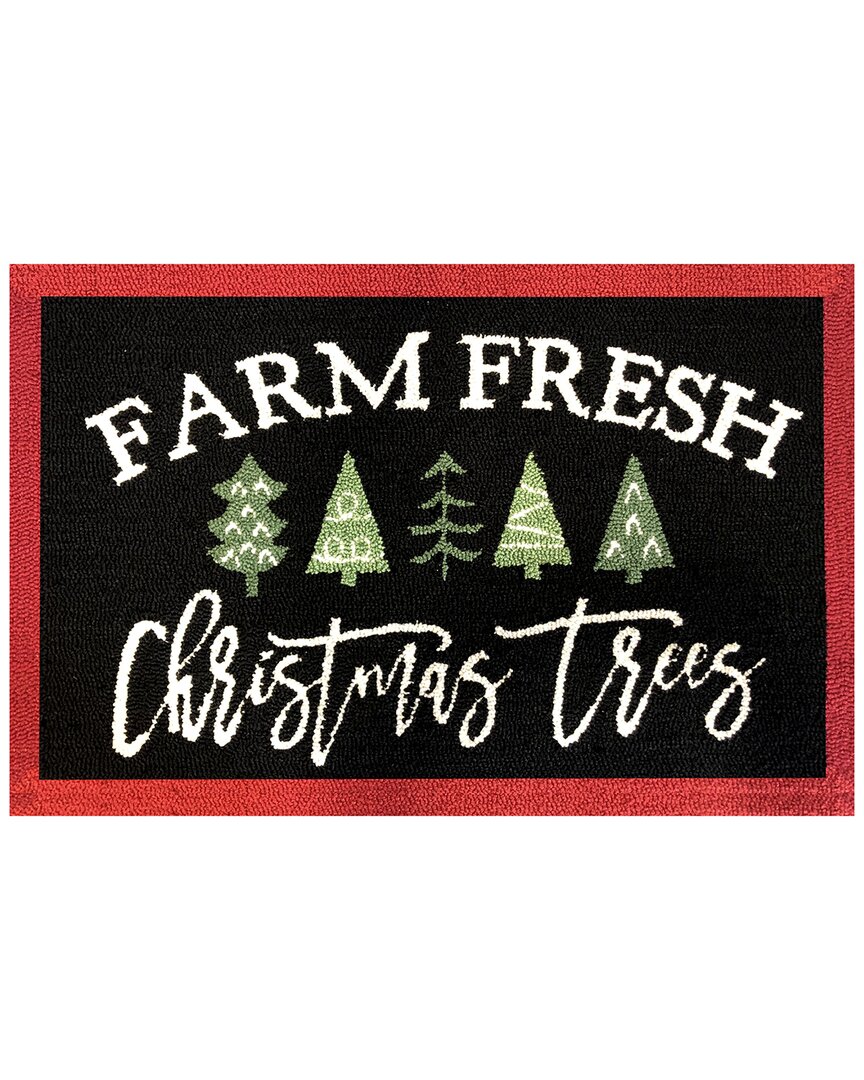 The Rug Market Farm Fresh Trees 24x36in Doormat In Black