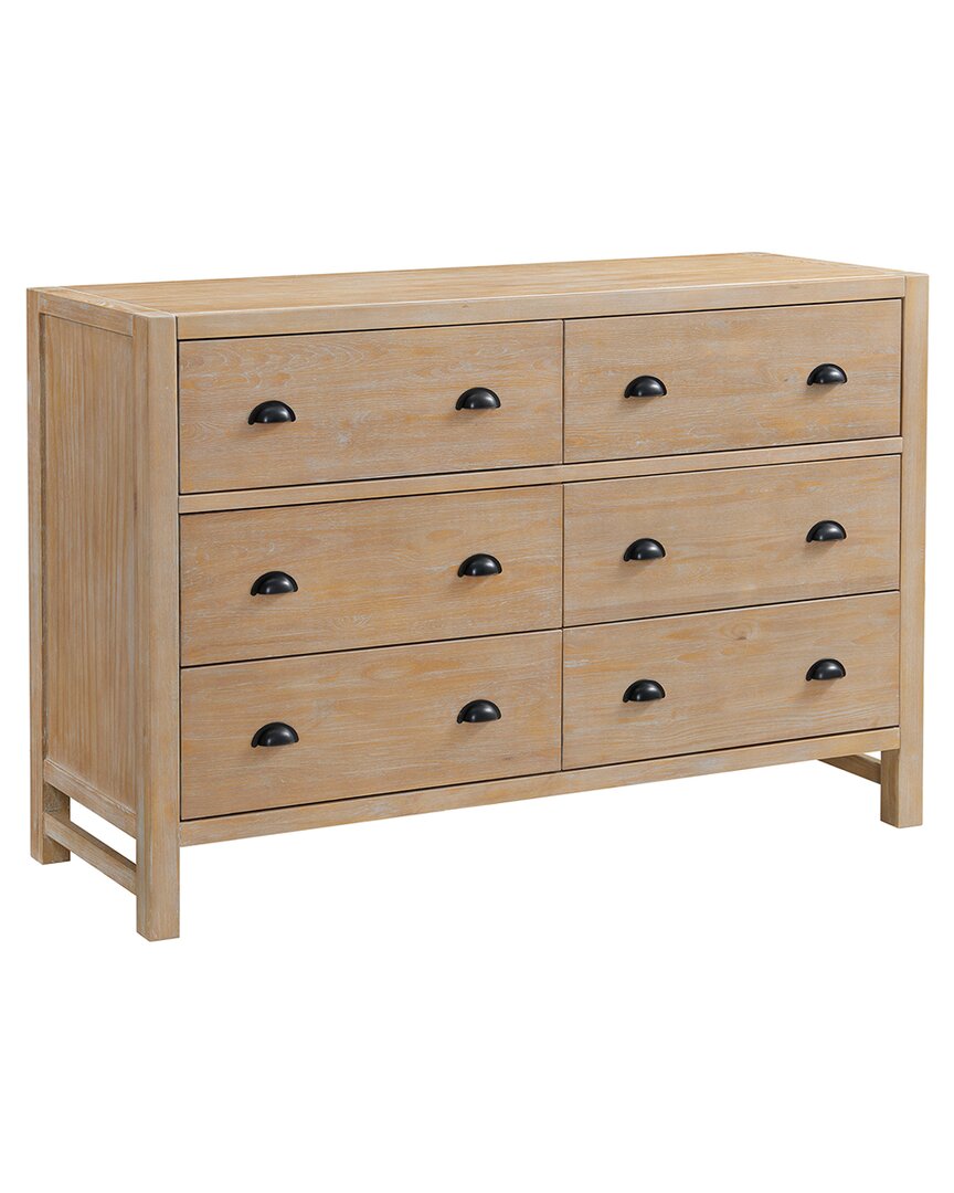 Alaterre Furniture Arden 6-drawer Wood Double Dresser In Natural