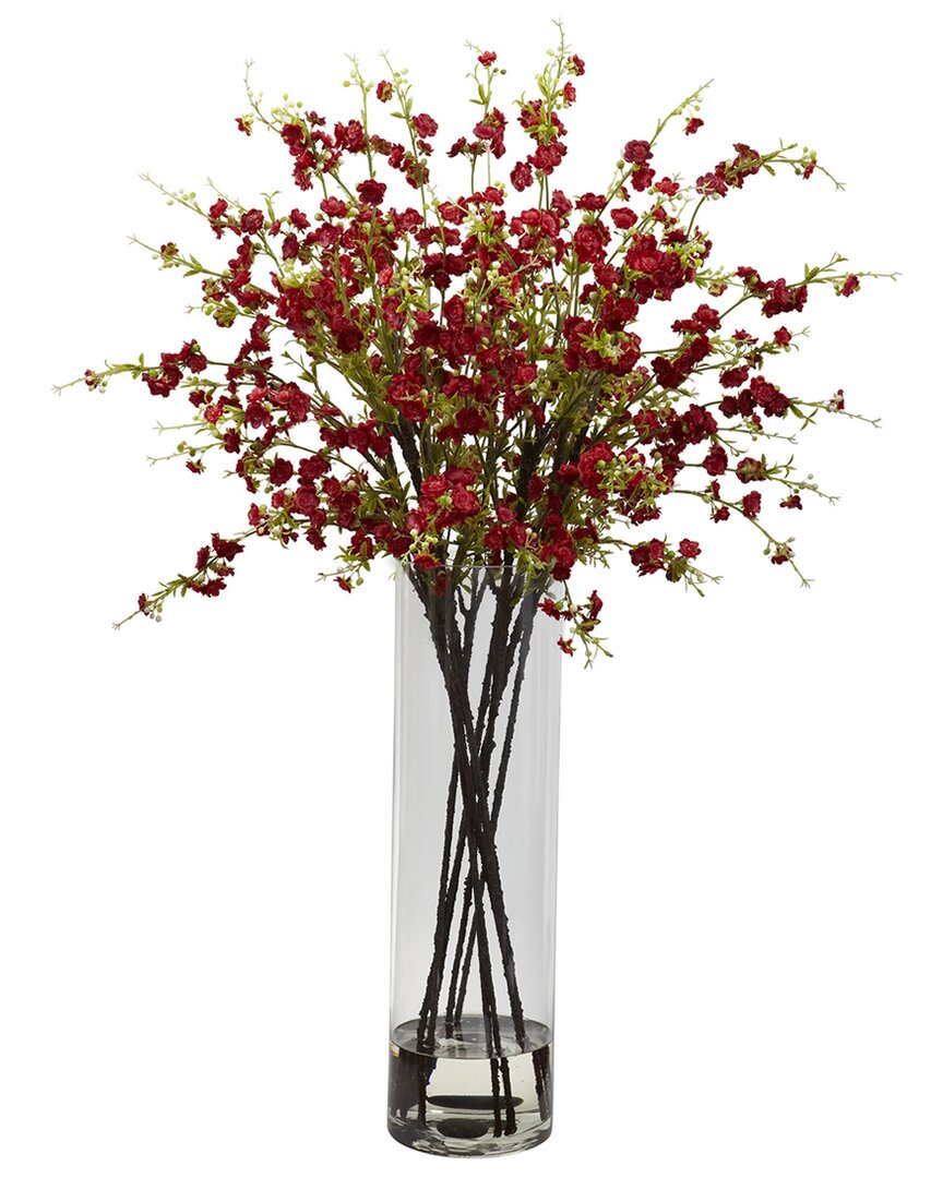 Nearly Natural Giant Cherry Blossom Arrangement In Red