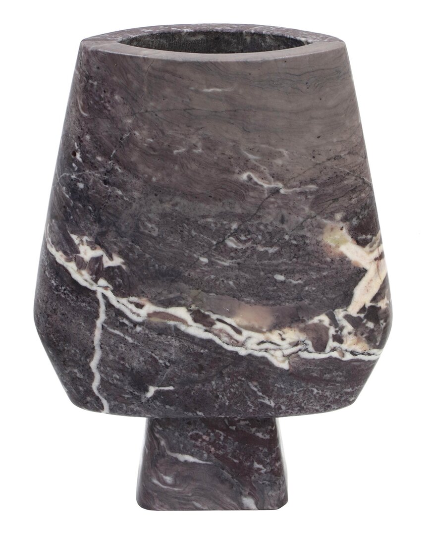 Tov Furniture Samma Large Marble Vase In Grey