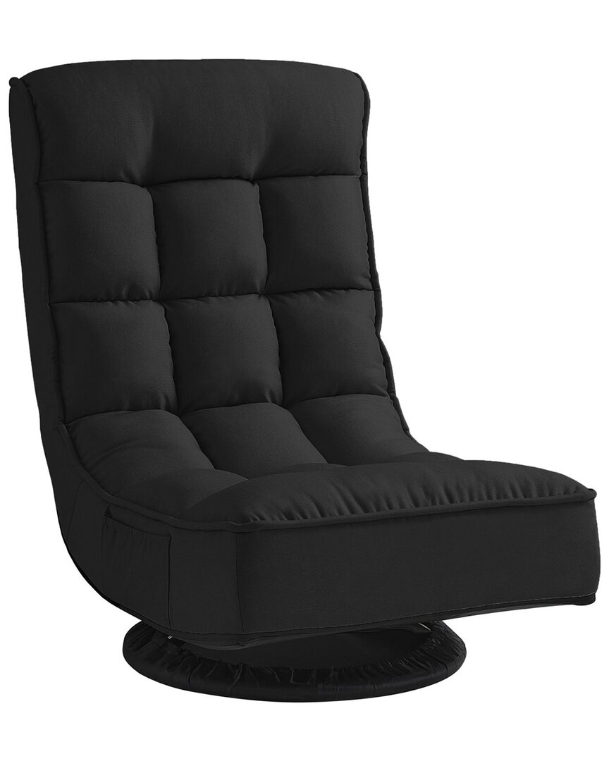 Loungie Myracle Adjustable Recliner/floor Chair In Black