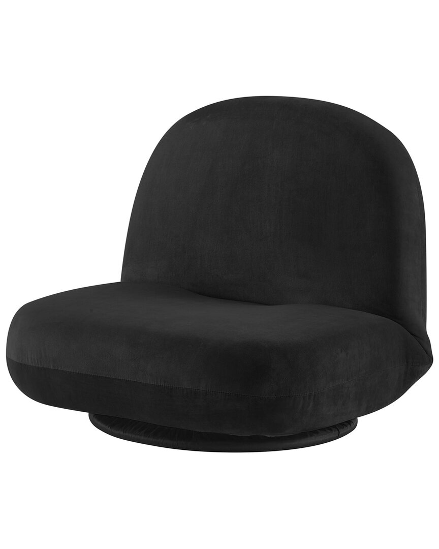 Loungie Mckenzi Adjustable Recliner/floor Chair In Black