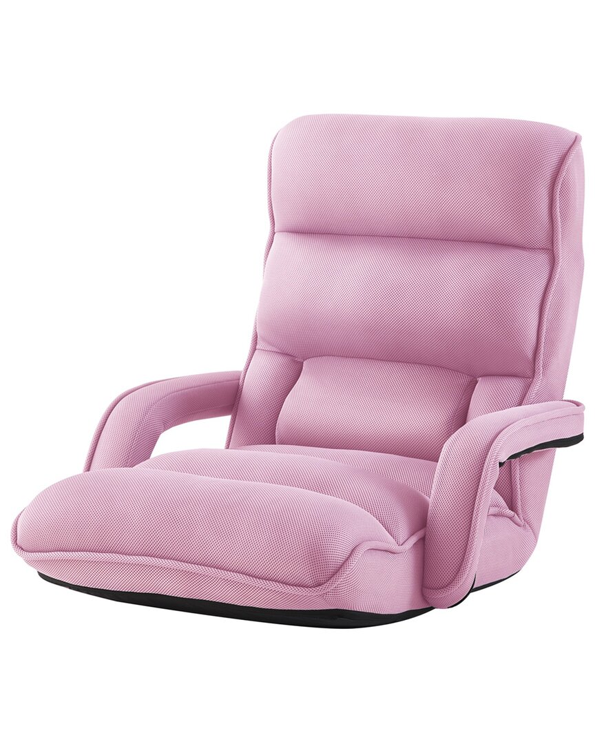 Loungie Neela Adjustable Recliner/floor Chair In Pink