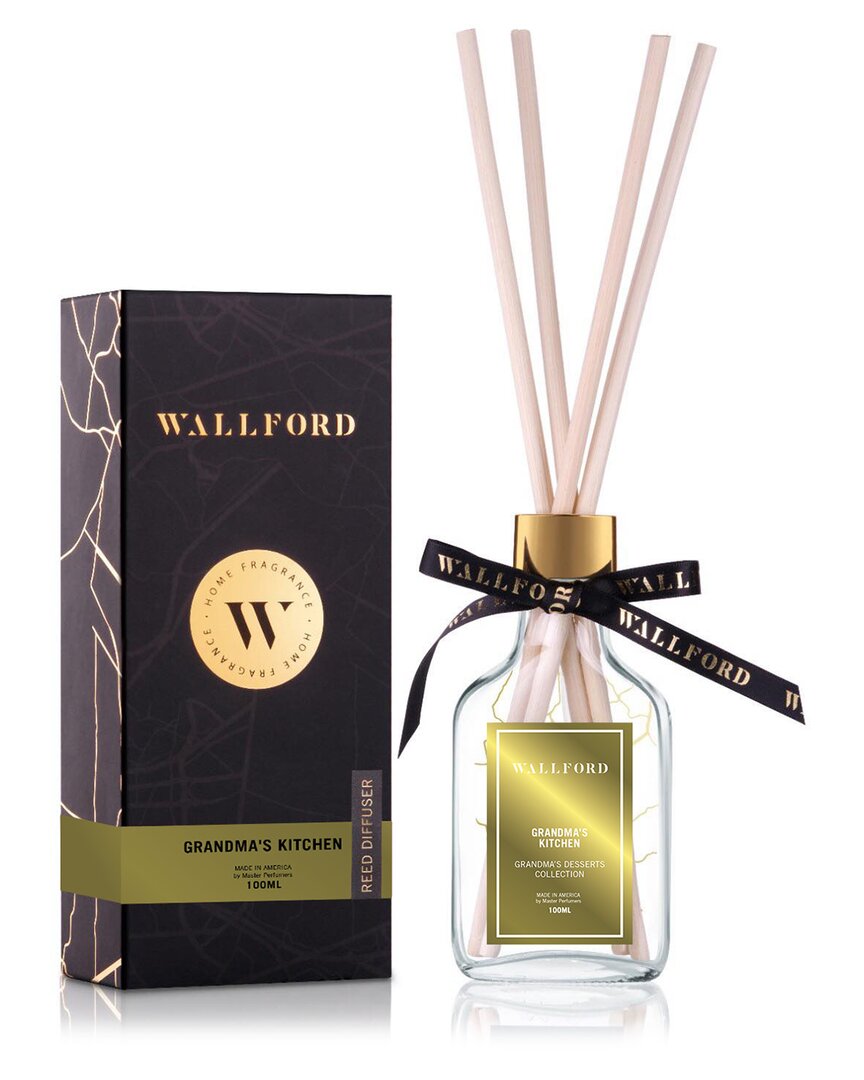 Wallford Home Fragrance Grandma's Kitchen Reed Diffuser In Gold
