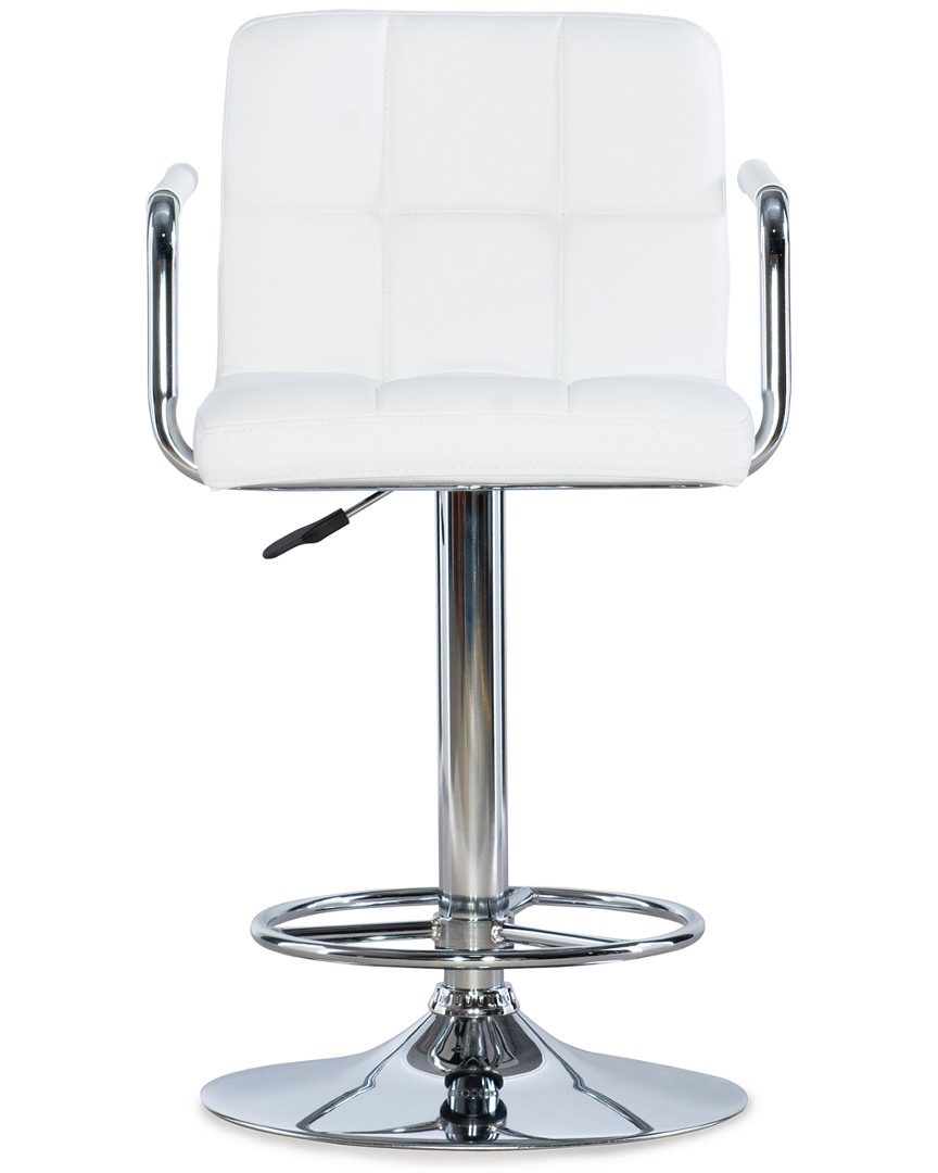 Powell Adjustable Bar Stool In Silver
