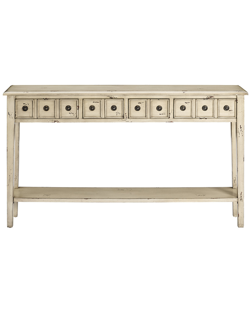 Powell Sadie 60in Long Console Table In White