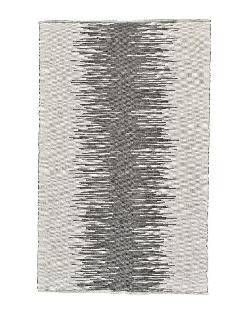 Verlaine Gilda Handmade Soundwave Wool Rug In Gray
