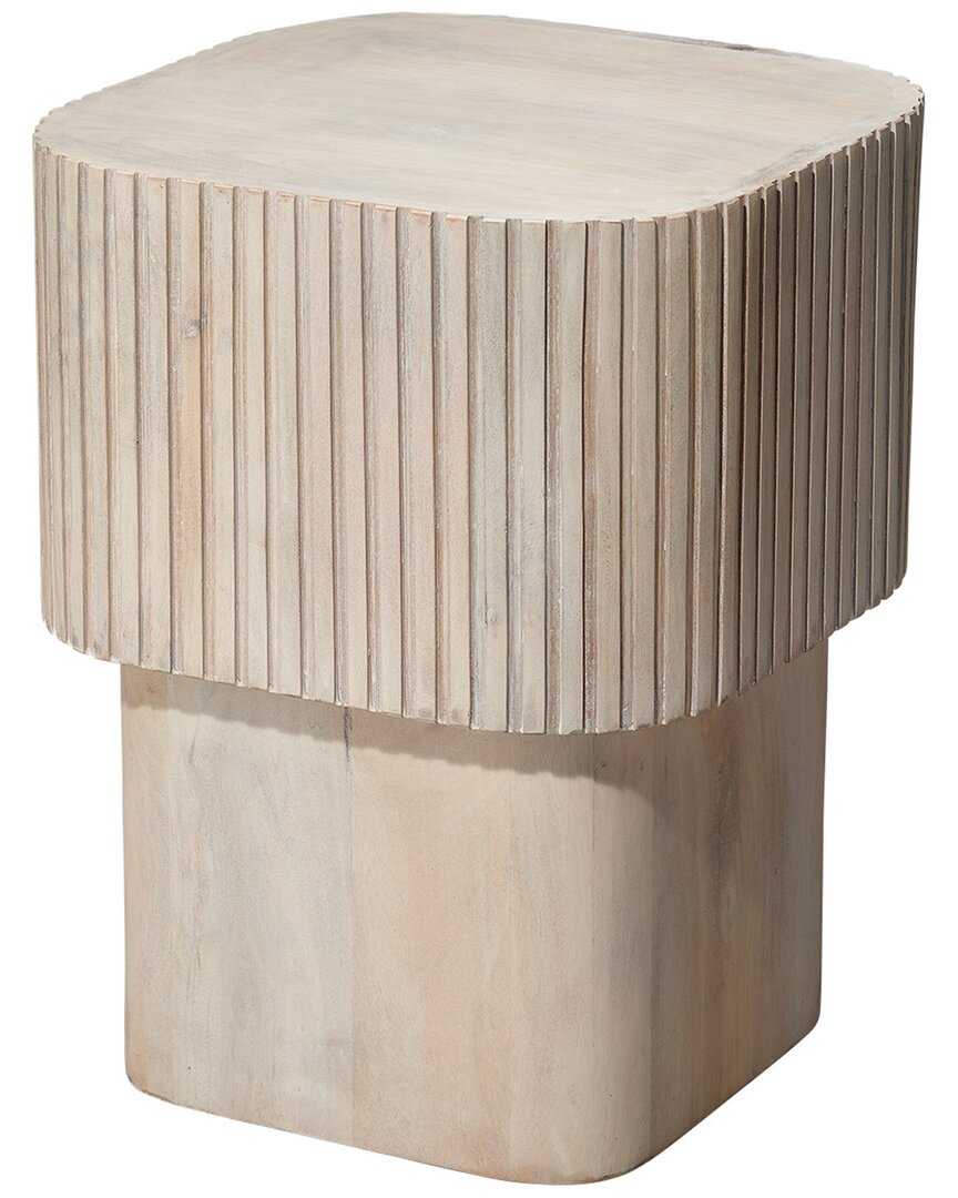 Jamie Young Notch Square Table In White