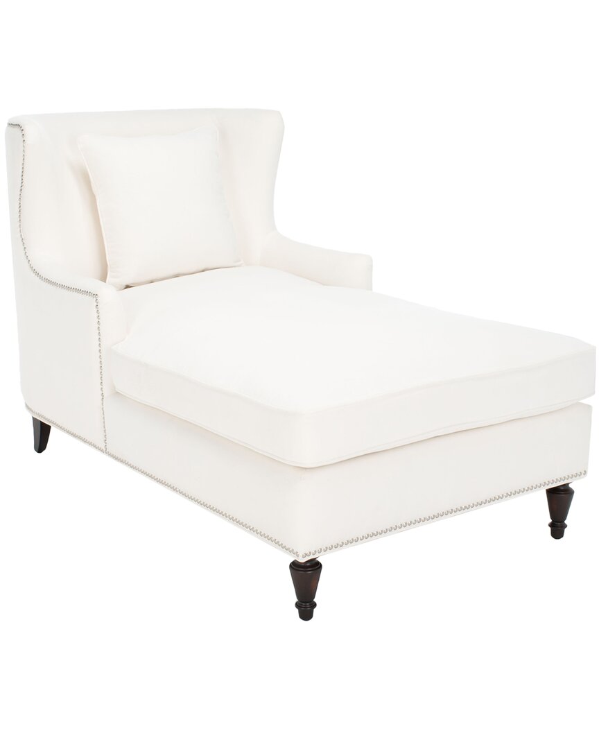 Safavieh Couture Jamie Upholstered Chaise Lounger In Ivory