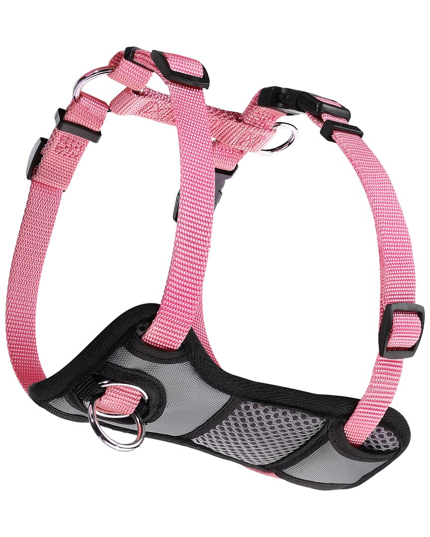 Goopaws Medium Padded Front Dog Harness In Pink
