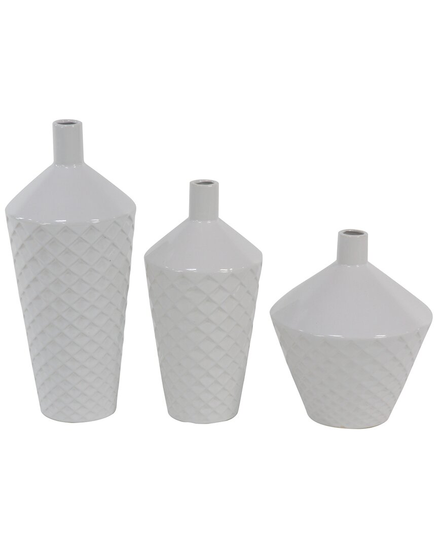 Peyton Lane Set Of 3 Modern Solid Porcelain Vase