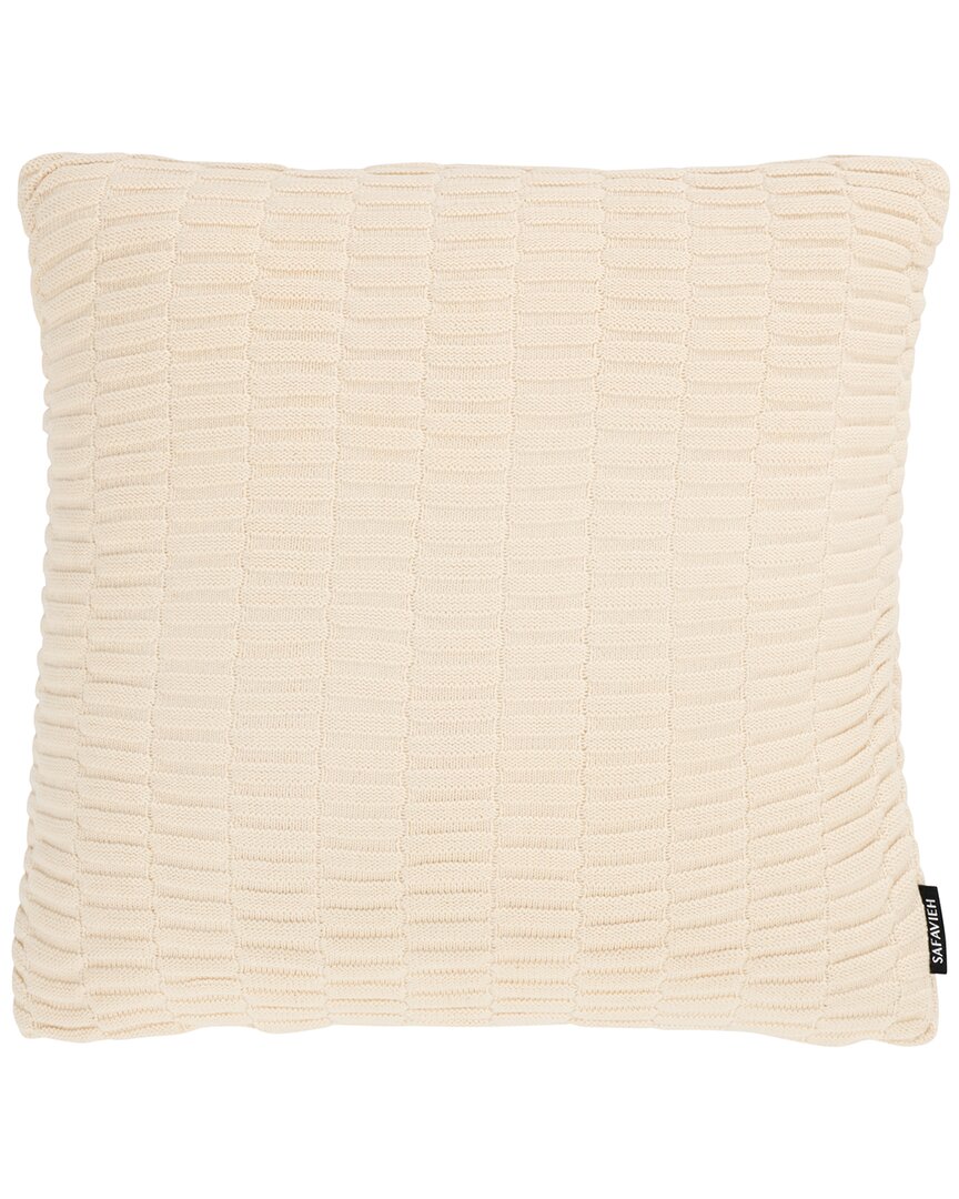 Safavieh Stacia 18x18 Cotton Pillow In Neutral