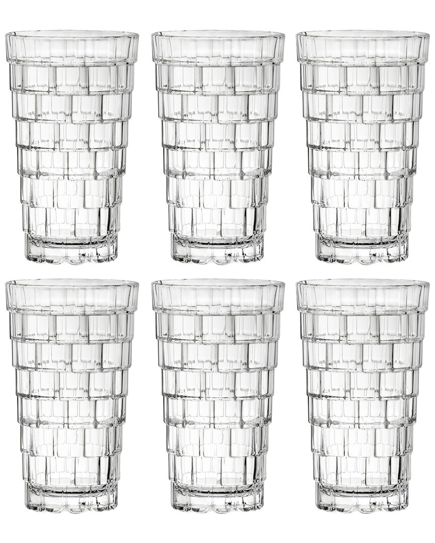 Barski Set Of 6 13oz Highball Glasses In Clear