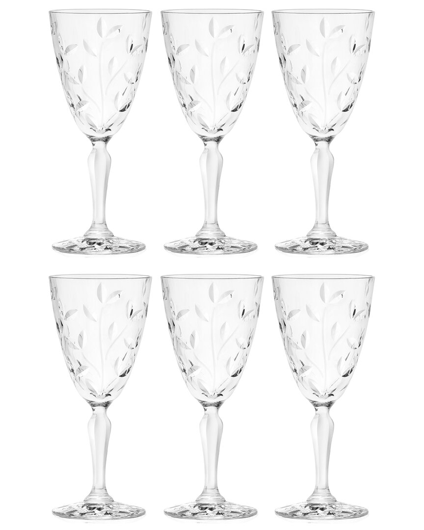 Barski Set Of 6 9.5oz Goblets In Clear