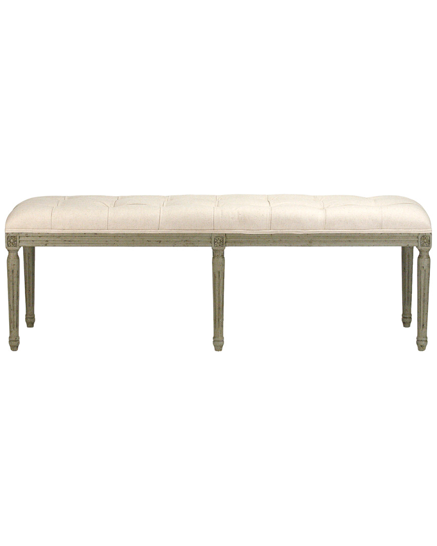 Zentique Louis Tufted Bench In Green