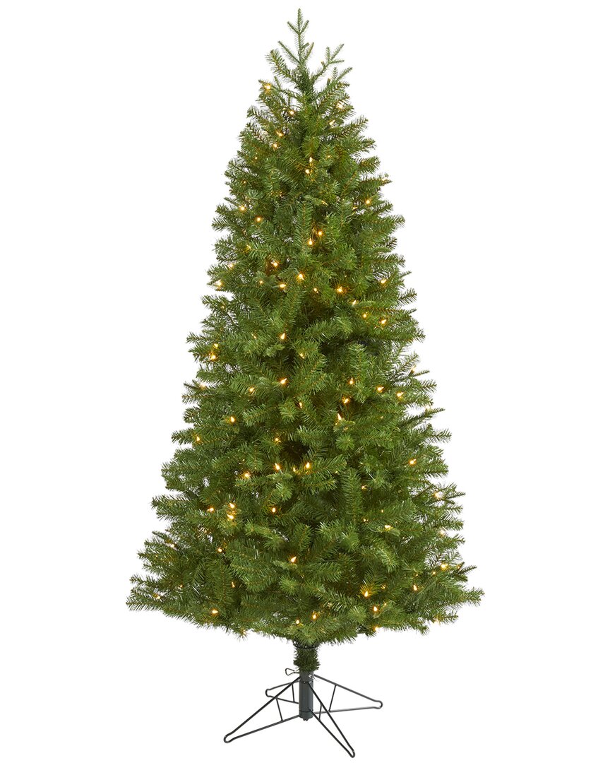 Shop Nearly Natural 6.5ft Vancouver Spruce Artificial Christmas Tree In Green