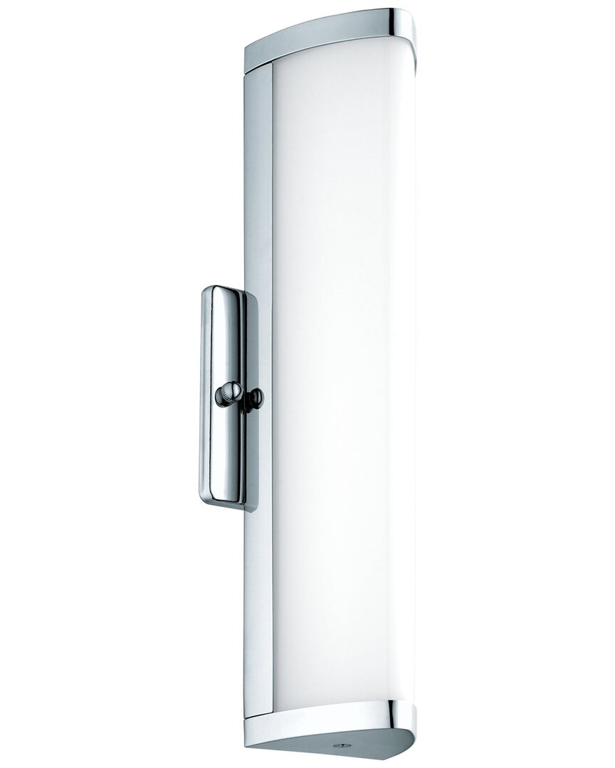 Eglo Gita 2 1 Light Led Bath/vanity Light With Chrome Finish & White Acrylic Shade