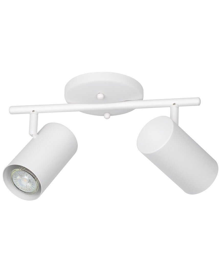 EGLO EGLO CALLOWAY 2 LIGHT FIXED TRACK LIGHT WITH WHITE FINISH & WHITE LAMP HEADS