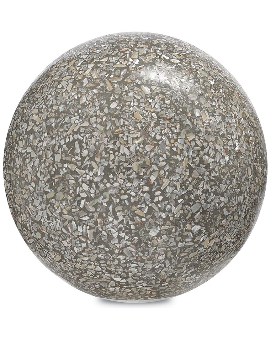 Currey & Company Abalone Small Concrete Ball In Multicolor