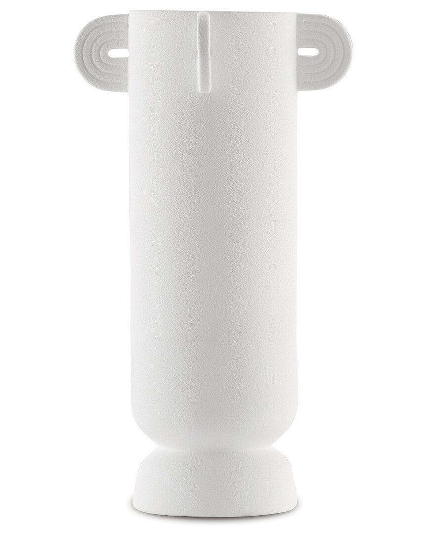 Currey & Company Happy 40 Tube Vase In White