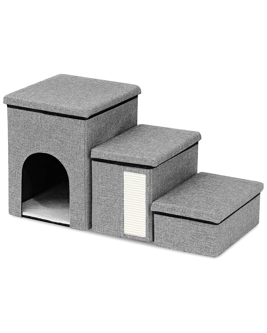 Fresh Fab Finds 3-step Pet Ramp, House & Scratcher