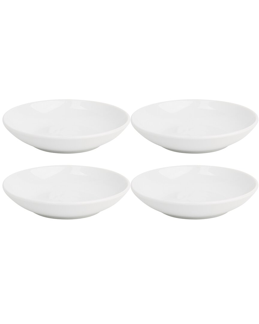 Home Essentials Set Of 4 5.5in Round Shallow Bowls In White