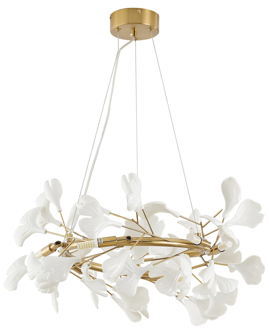 Bethel International 6-light Chandelier With Matte Leaf Petals