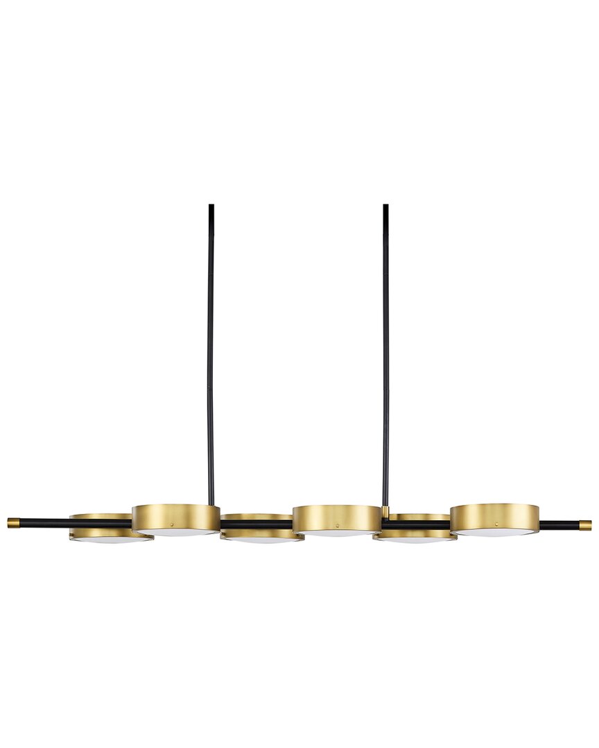 Jonathan Adler Industry Six-light Chandelier In Black