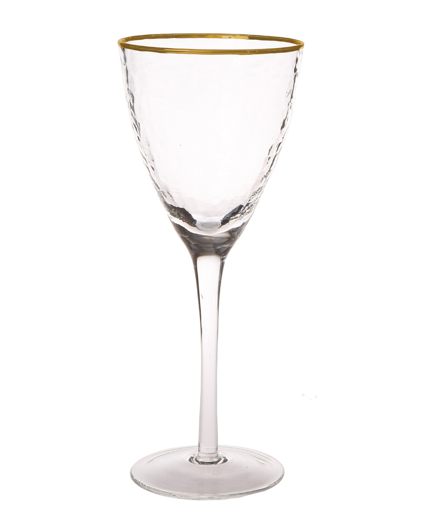 Shop Classic Touch Set Of 6 Water Glasses With Simple Gold Design