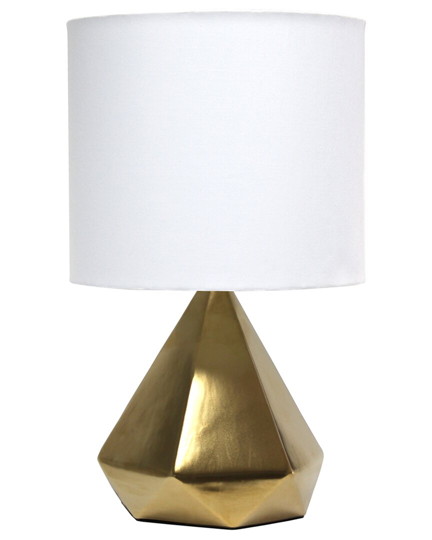 Lalia Home Laila Home Solid Pyramid Table Lamp In Gold