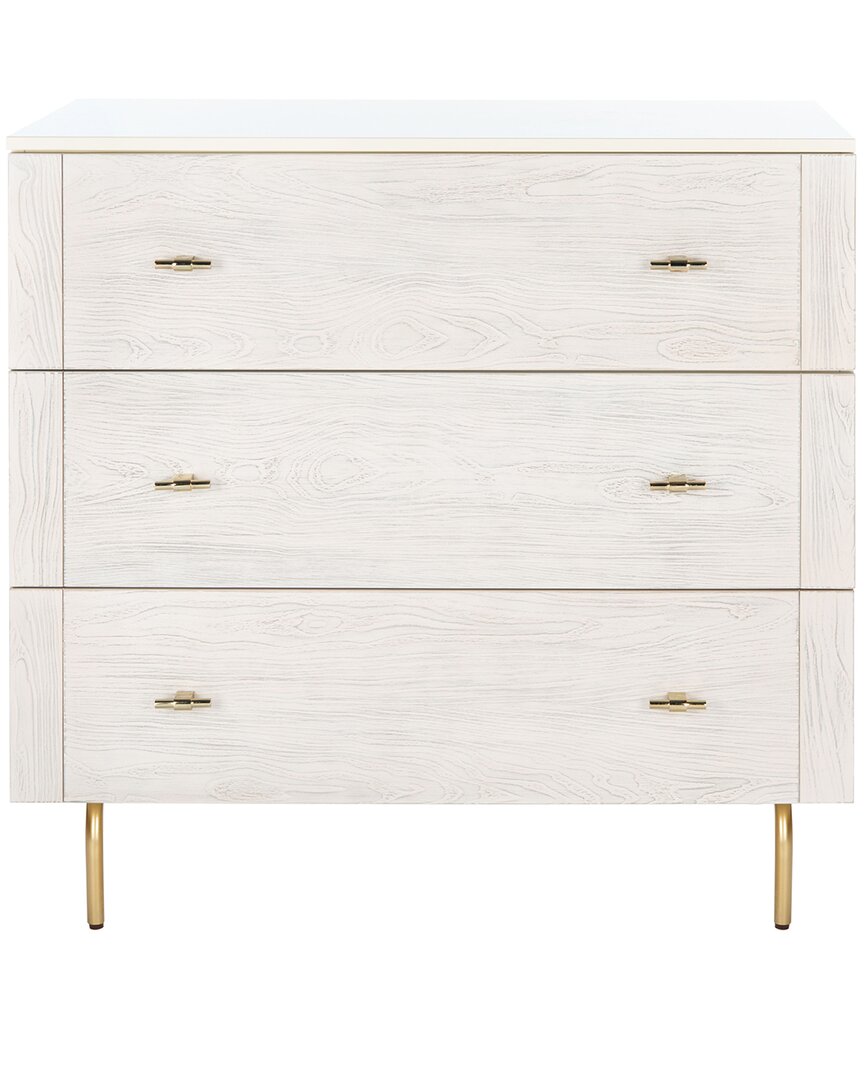 Safavieh Genevieve Cream 3-drawer Dresser In Cream