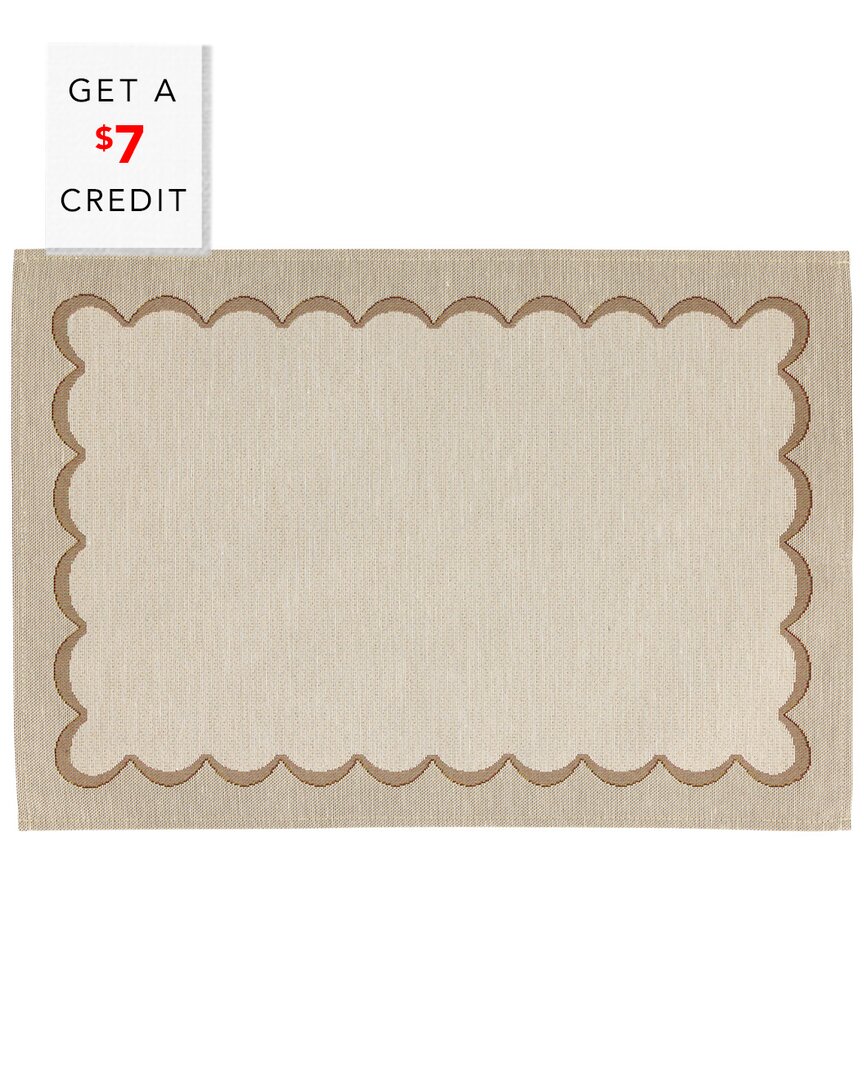 Vietri Tavola Natural Scalloped Placemats (set Of 4) With $6 Credit