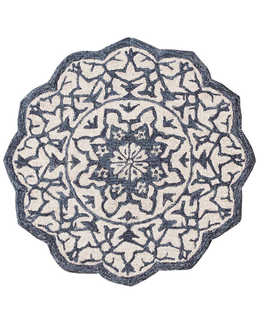 Lr Home Beatrice Beige Traditional Floral Medallion Organi In Blue