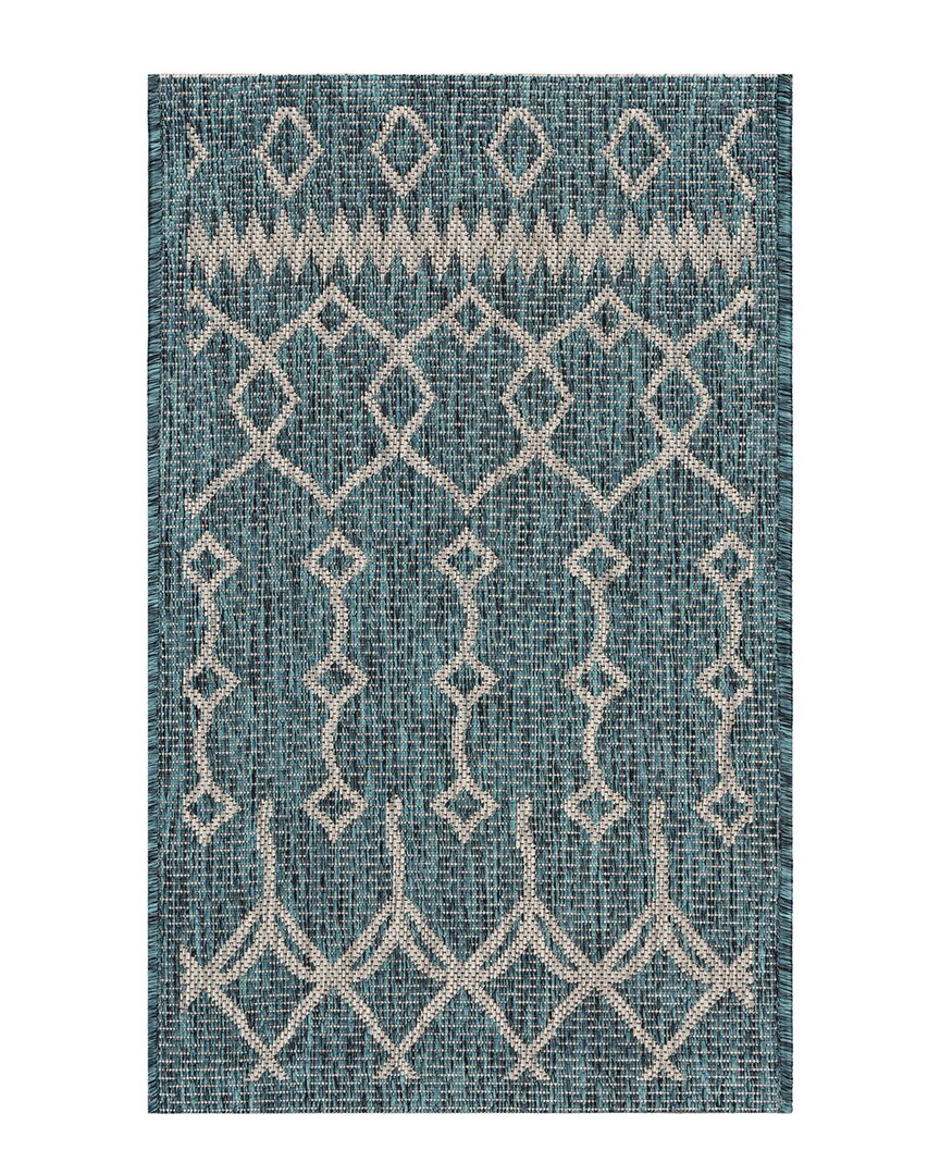 Lr Home Sylvestra Serene Array Indoor/outdoor Area Rug In Blue