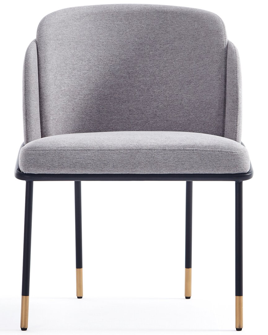 Manhattan Comfort Set Of 2 Flor Dining Chairs In Grey