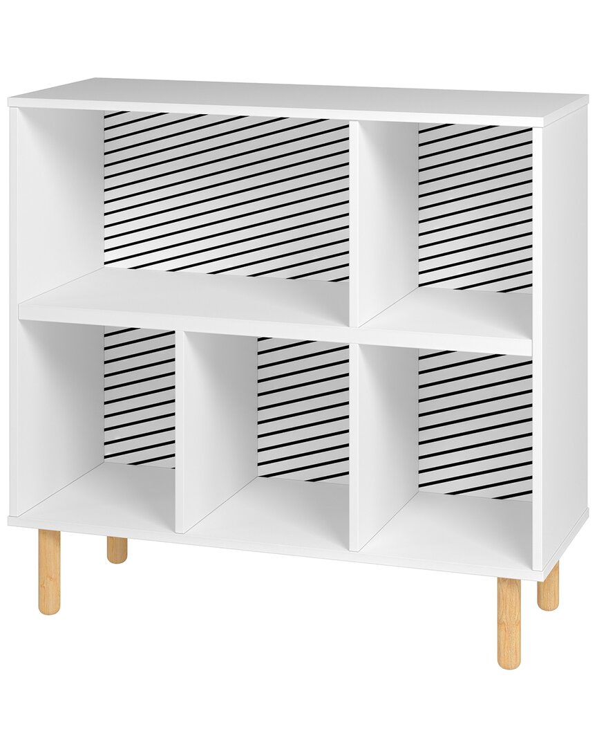 Manhattan Comfort Essex 33.66 Low Bookcase In White