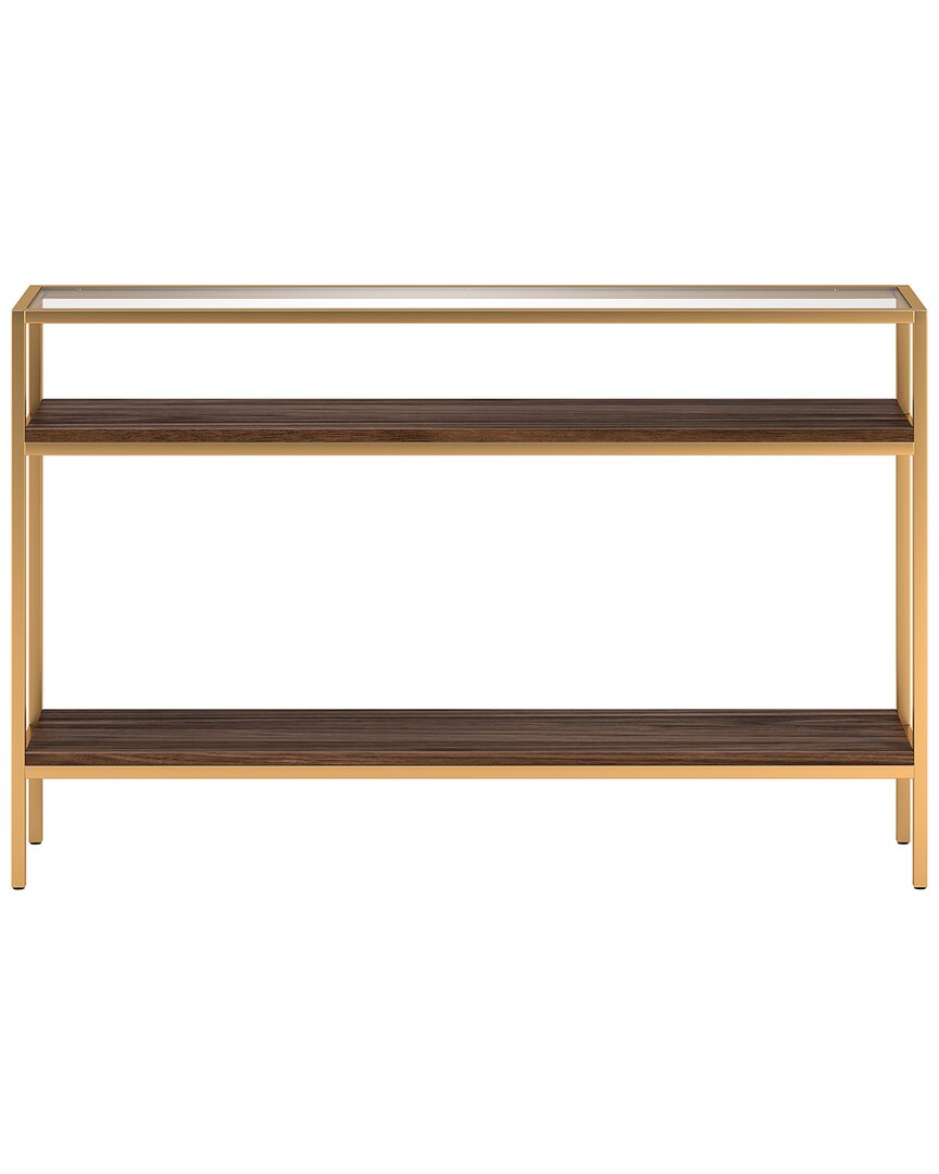 Abraham + Ivy Felicia 47.6 Wide Rectangular Console Table In Gold