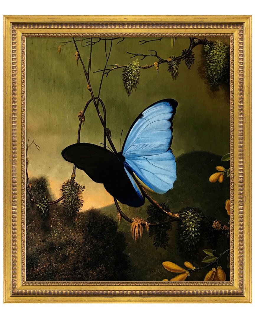 La Pastiche Blue Morpho Butterfly Canvas Art Print In Multicolor