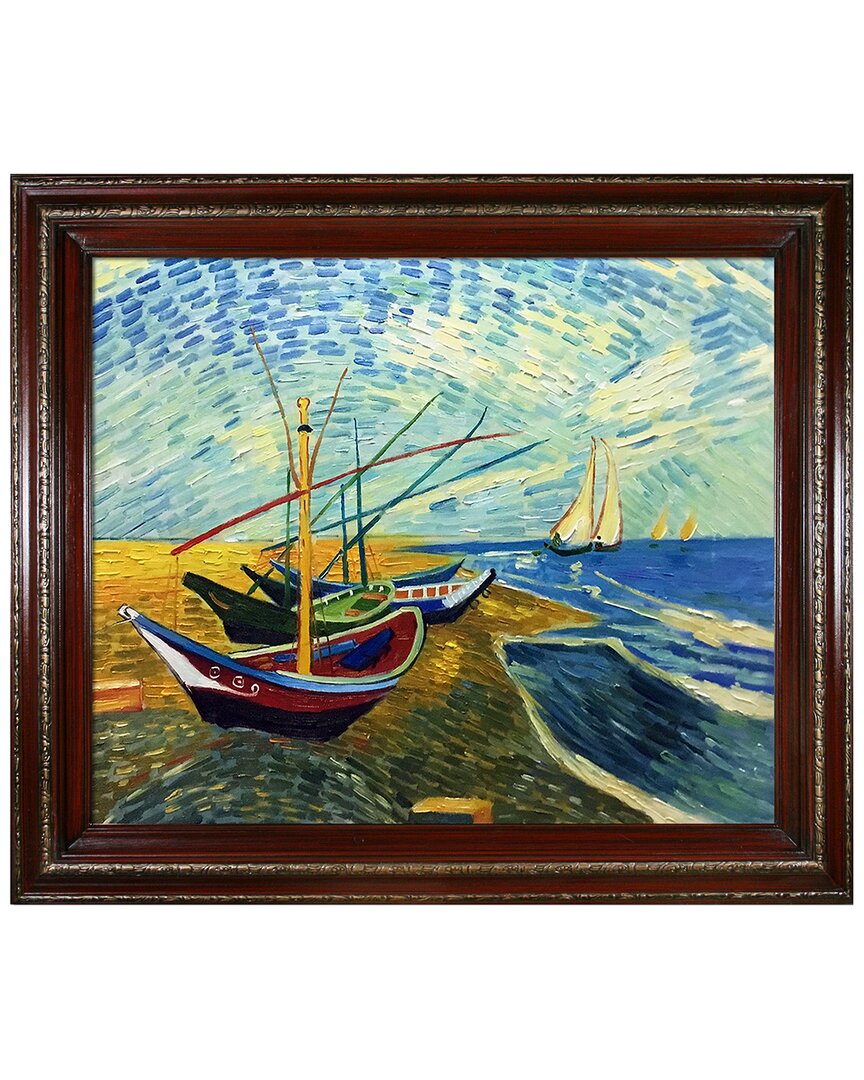 La Pastiche Fishing Boats Canvas Art Print In Multicolor