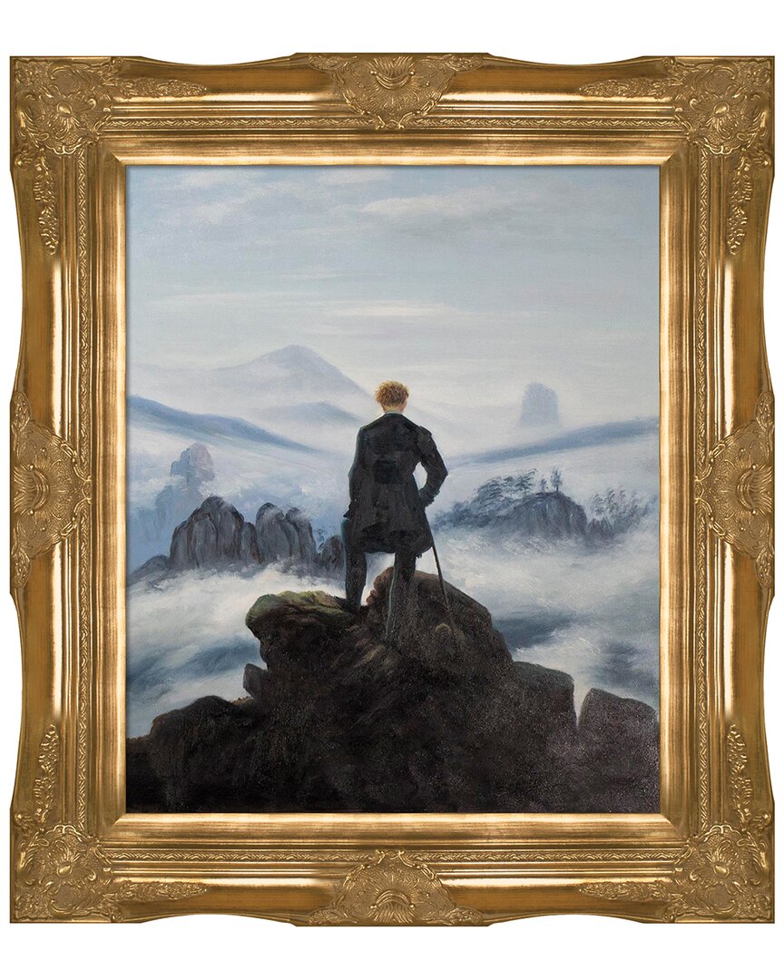 La Pastiche Wanderer Above The Sea Canvas Art Print In Multicolor