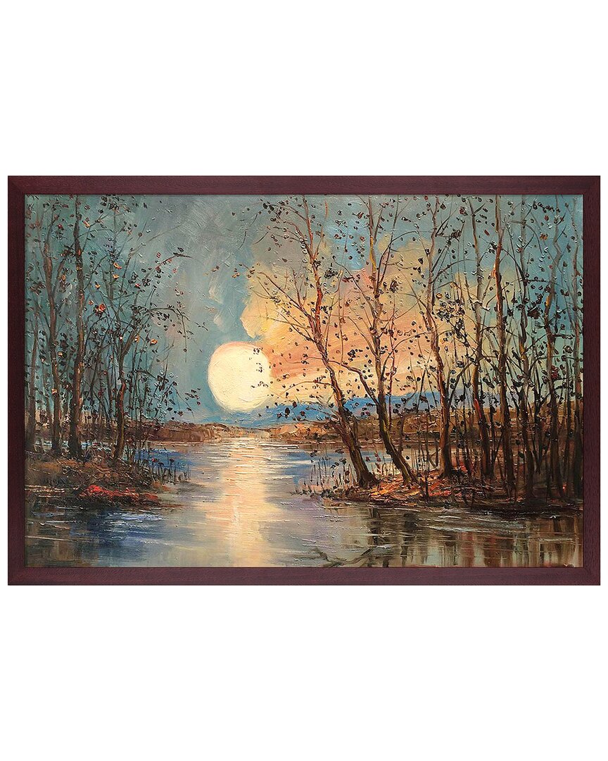 La Pastiche Moon (reflections) Canvas Art Print In Multicolor