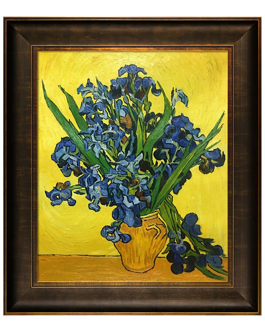 La Pastiche Irises In A Vase Canvas Art Print In Multicolor