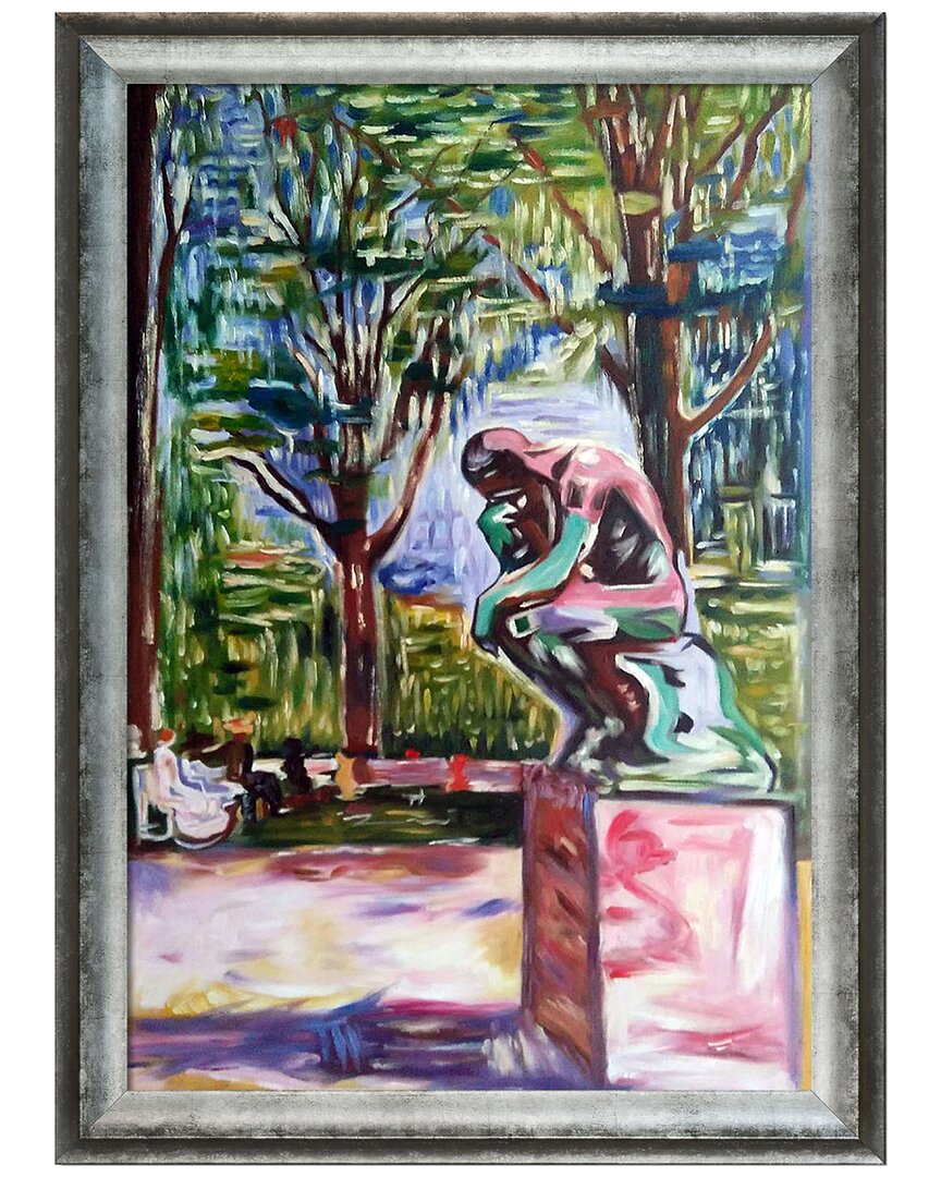 La Pastiche Rodin's Le Penseur Canvas Art Print In Multicolor