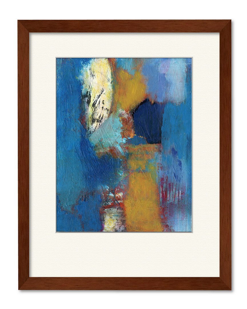 Courtside Market Wall Decor Abstract Blue & Tan Gallery Collection Framed Art In Brown
