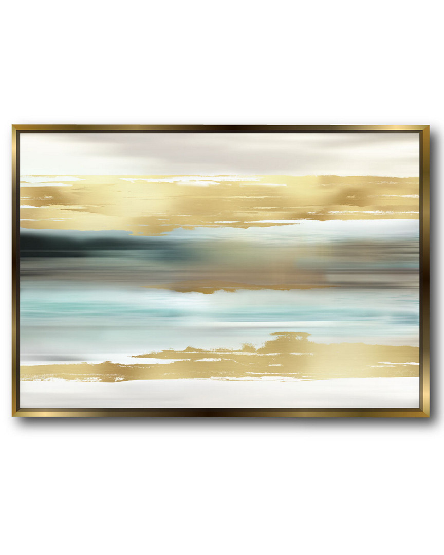 Courtside Market Wall Decor Golden Seascape Gallery Framed Stretched Canvas Wall Art