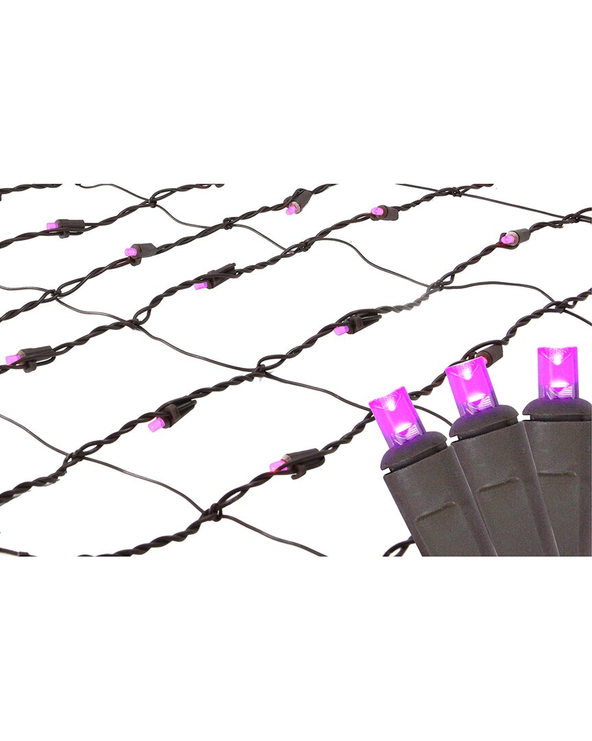 Northlight 2' X 8' Purple Led Tree Trunk Wrap Christmas Net Lights In Pink