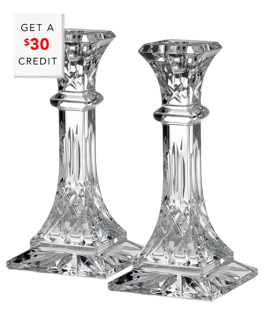Waterford Lismore Candlestick 8in Pair With $30 Credit