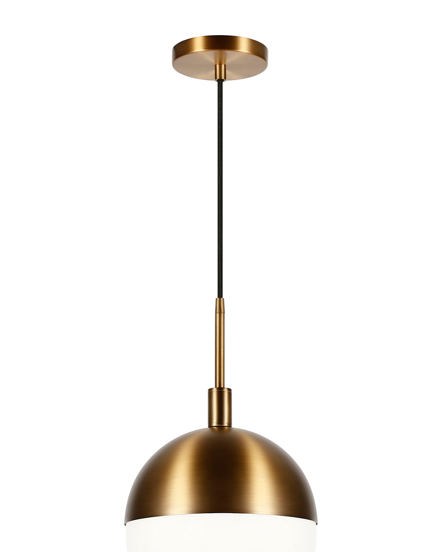 Abraham + Ivy Orb Large Globe Brass & Frosted Glass Pendant